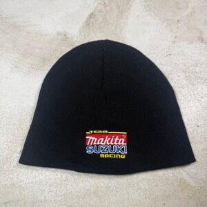 Team Makita Suzuki Racing Black Beanie Bonnet Supercross Superbike Motocross